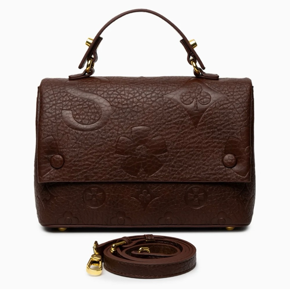 Elegant Brown Leather Handbag